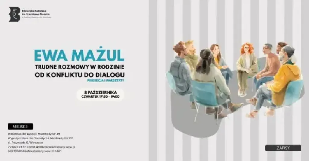 Trudne rozmowy w rodzinie – prelekcja i warsztaty z Ewą Mażul