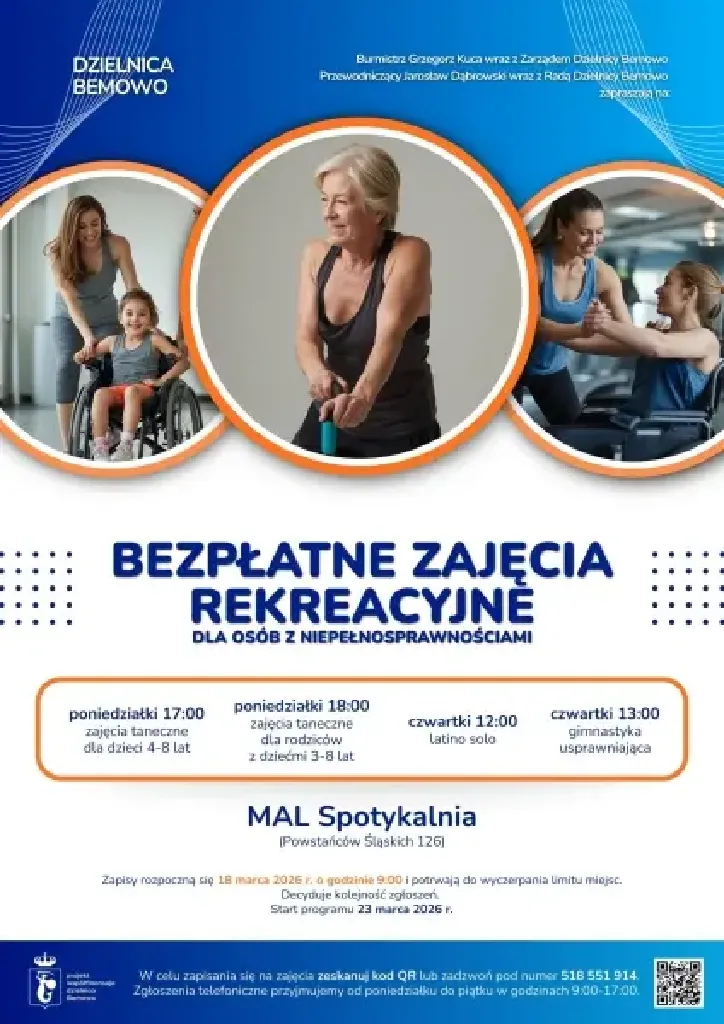 Zajęcia taneczne i gimnastyczne dla osób z niepełnosprawnościami
