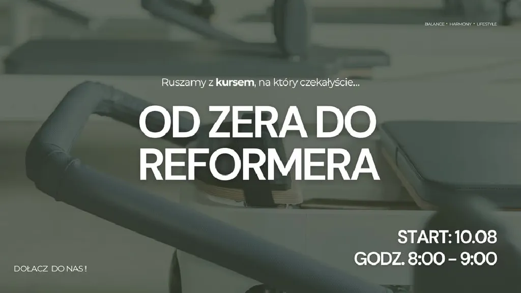 Od Zera do Reformera – kurs pilatesu