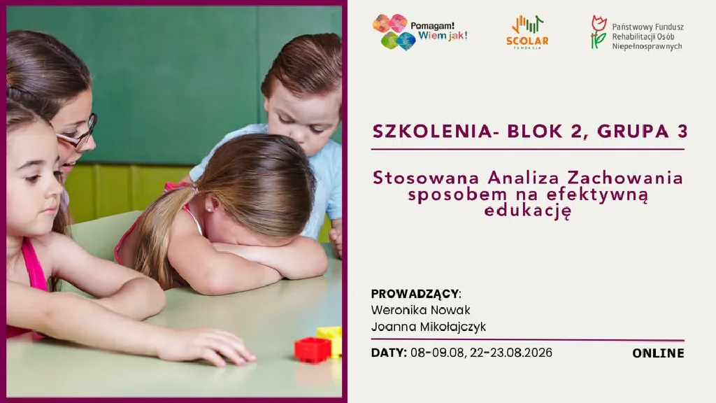 Szkolenia on-line: Stosowana Analiza Zachowania