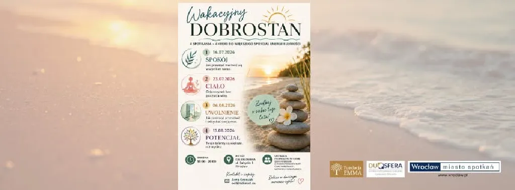 Wakacyjny dobrostan – cykl spotkań rozwojowych