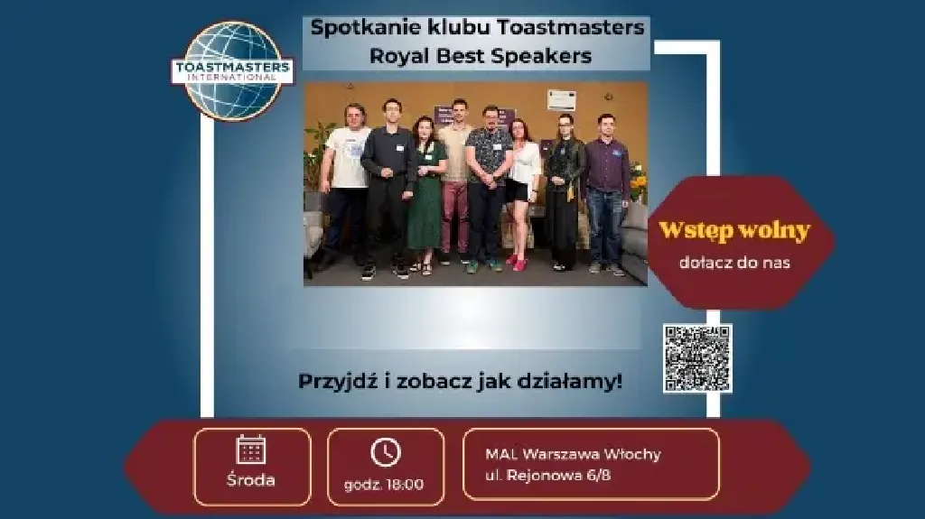 Warsztaty autoprezentacji z Toastmasters Royal Best Speakers