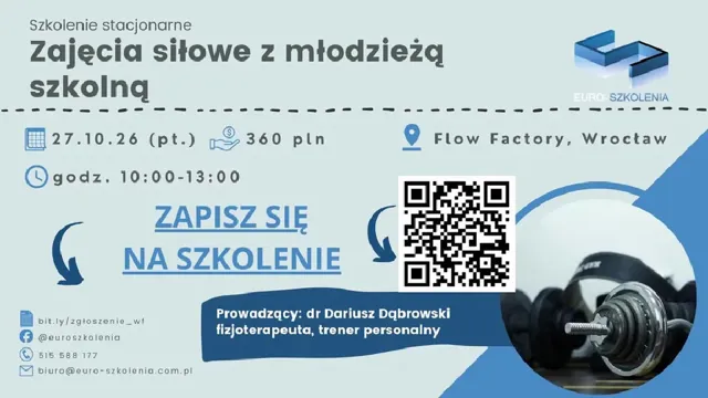 Zajęcia siłowe z młodzieżą szkolną – szkolenie