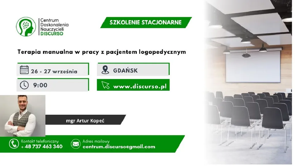 Terapia manualna w pracy z pacjentem logopedycznym – szkolenie