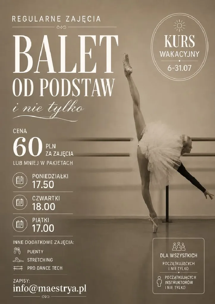 Kurs wakacyjny – Balet od podstaw
