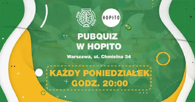 PubQuiz w Hopito – drużynowy quiz z nagrodami