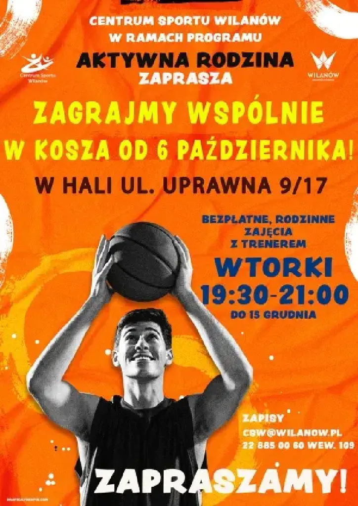 Rodzinne zajęcia koszykarskie w Wilanowie