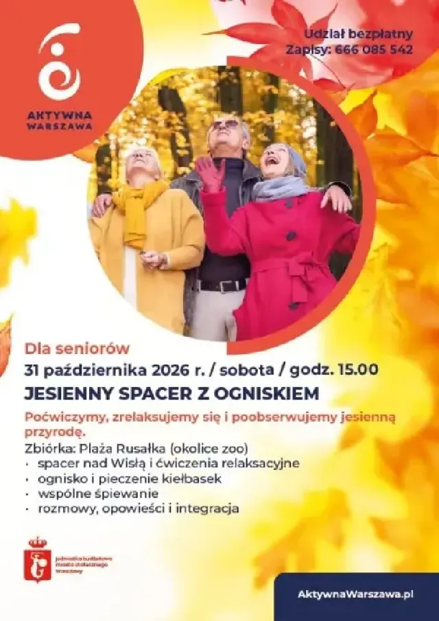 Jesienny spacer z ogniskiem dla seniorek i seniorów