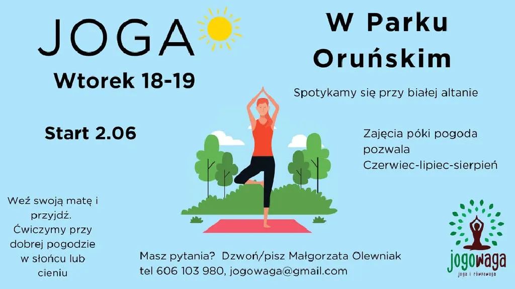 Joga w Parku Oruńskim – sezon 2026