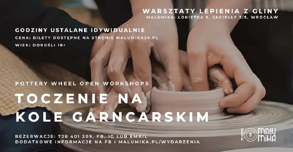 Toczenie na kole garncarskim – warsztaty z gliny