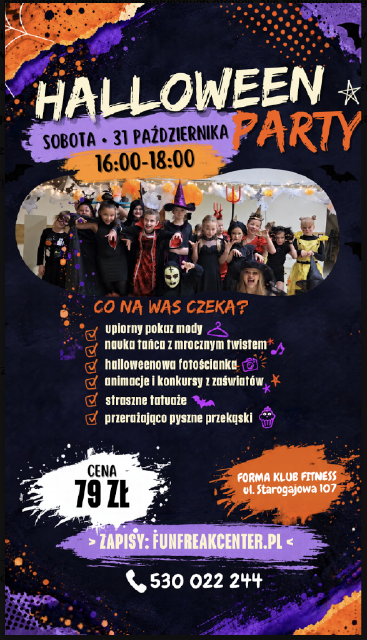 Halloween Party dla dzieci od 7 lat w Forma Klub Fitness