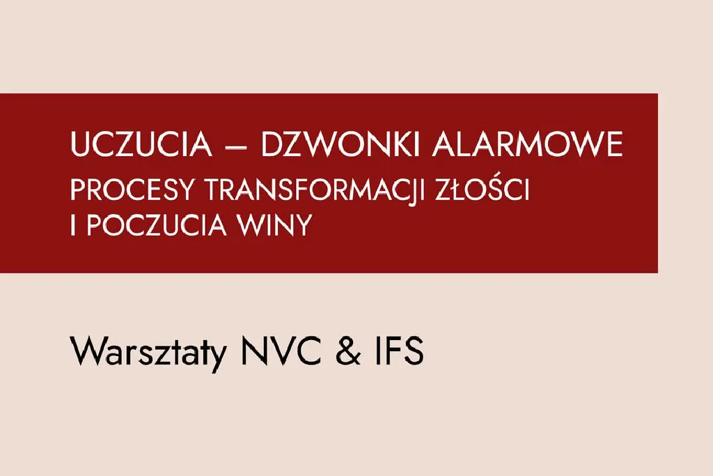 Uczucia: złość, poczucie winy i wstyd – warsztaty NVC