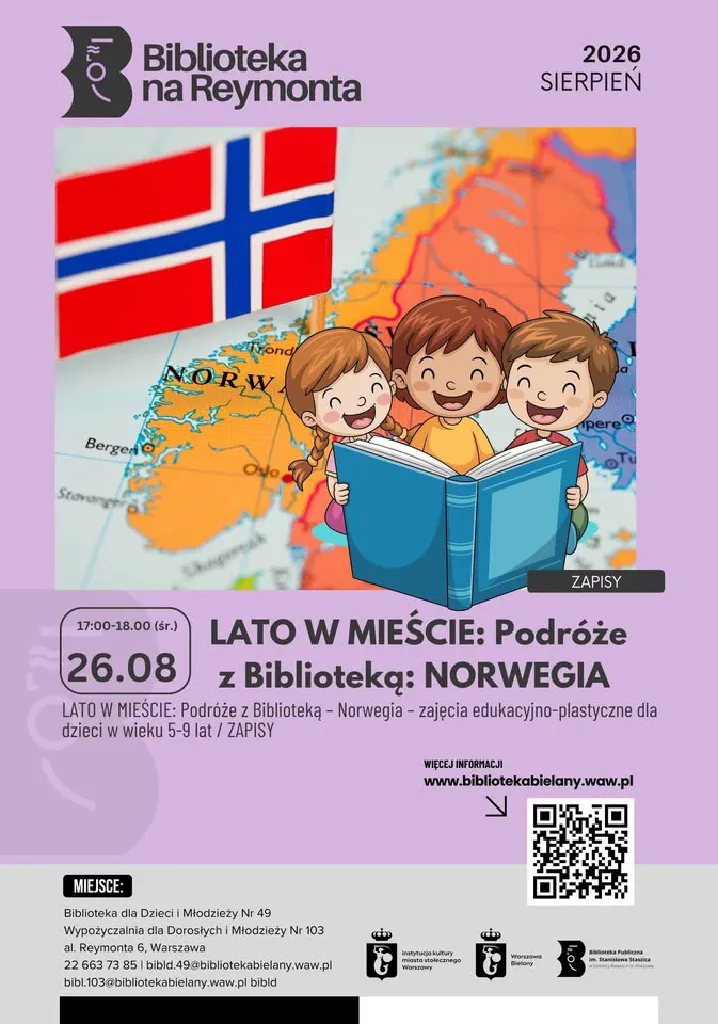 Podróże z Biblioteką: Norwegia – zajęcia dla dzieci