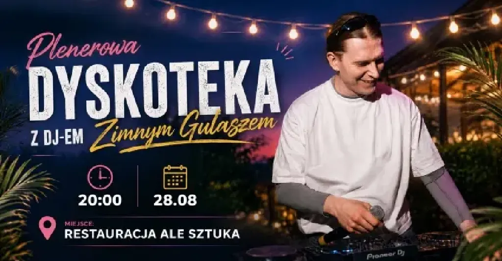 Plenerowa dyskoteka z DJ Zimnym Gulaszem w Ale Sztuka