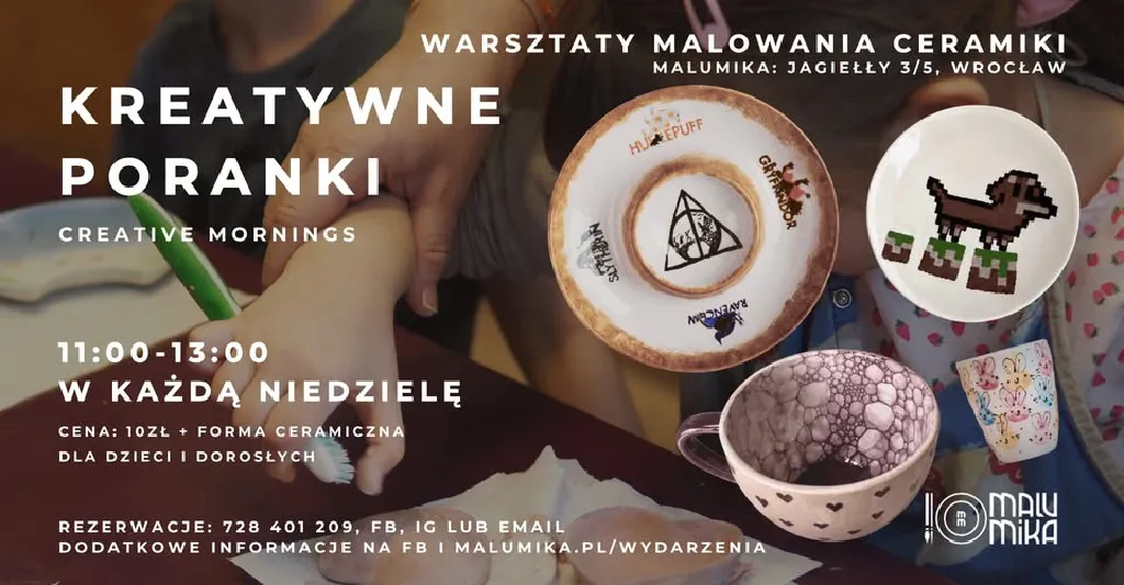 Kreatywne poranki – warsztaty malowania ceramiki