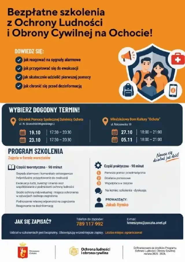 Ochrona Ludności i Obrona Cywilna – bezpłatne warsztaty