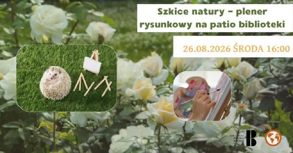 Szkice natury – plener rysunkowy w bibliotece Odyseja