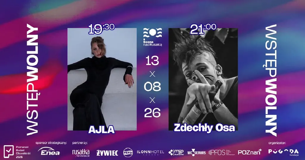 Zdechły Osa i AJLA – koncert na Scenie nad Rusałką