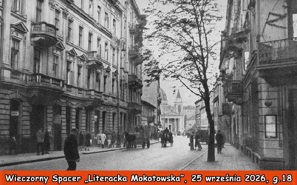 Wieczorny Spacer „Literacka Mokotowska”, 25 września 2026, g.18