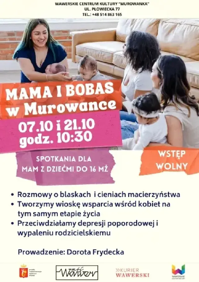 Mama i Bobas w Murowance – spotkania dla mam z maluszkami