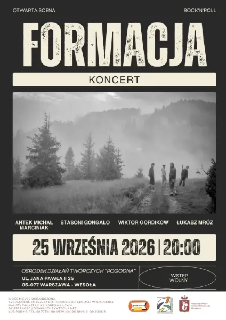 Formacja – koncert w ramach Otwartej Sceny