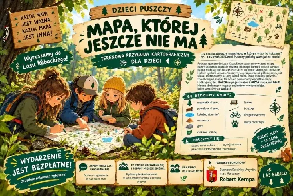 Mapa, której jeszcze nie ma – terenowa przygoda kartograficzna dla dzieci
