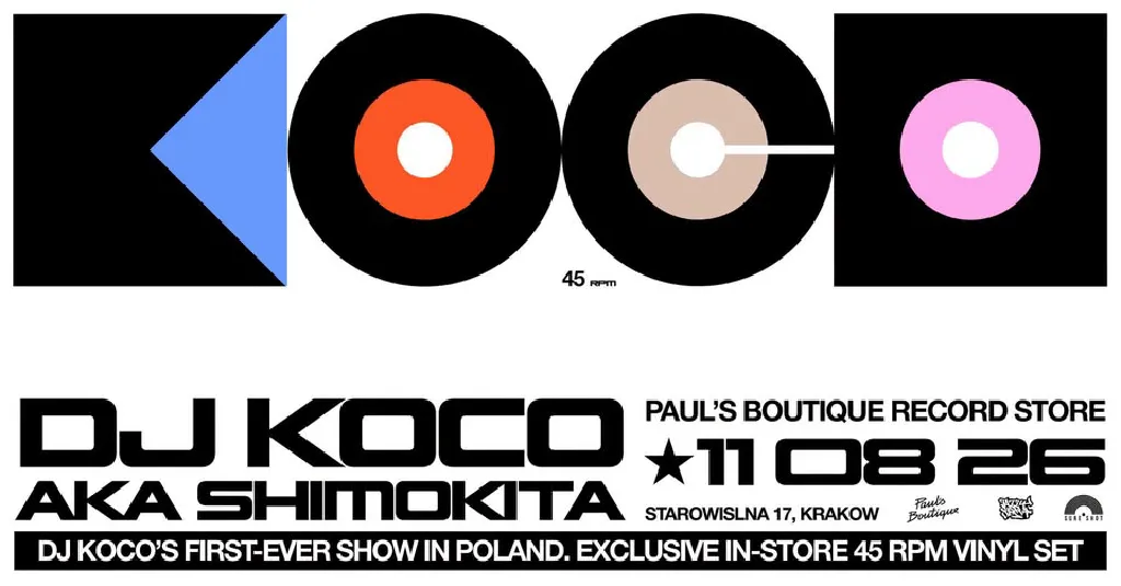 DJ KOCO aka SHIMOKITA – ekskluzywny DJ set w Paul’s Boutique Record Store
