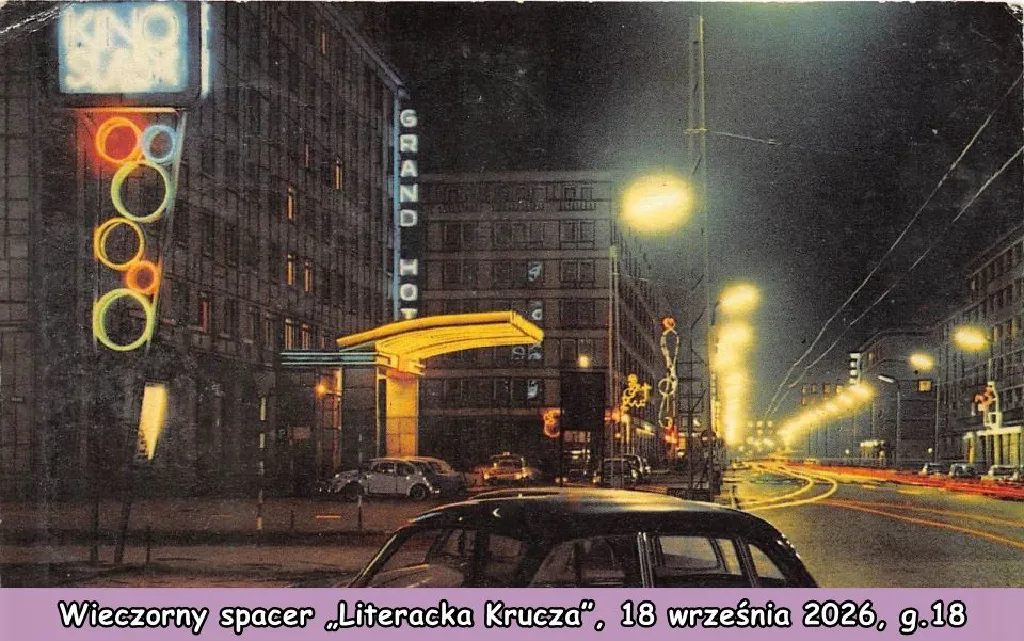 Wieczorny spacer „Literacka Krucza”, 18 września 2026, g.18