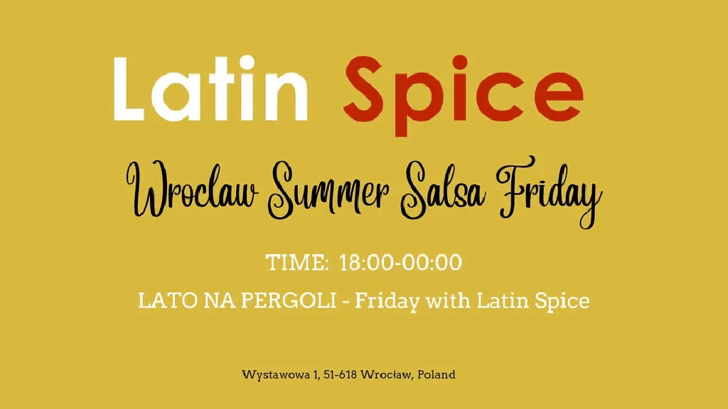 Friday Salsa na Pergoli