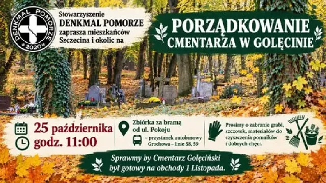Porządki na Cmentarzu na Golęcinie – wspólne sprzątanie