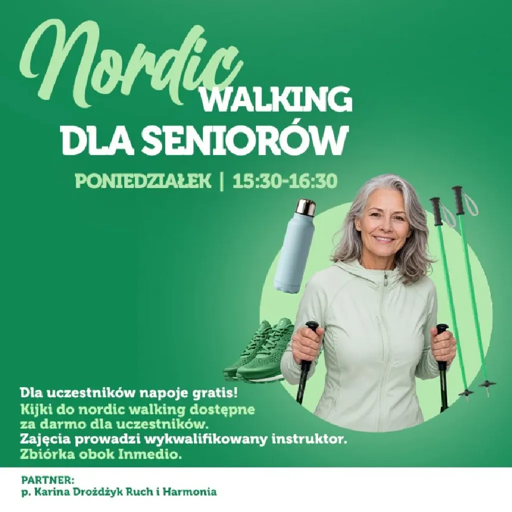 Nordic Walking dla seniorów – zajęcia w Pasażu Łódzkim