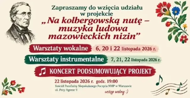 Na kolbergowską nutę – warsztaty instrumentalne i koncert