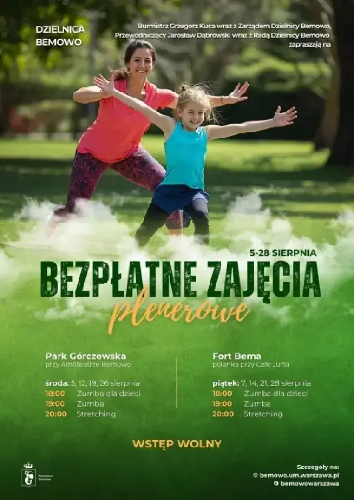 Zumba i stretching – zajęcia plenerowe na Bemowie