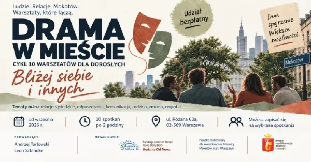Dramą przez Mokotów – warsztaty integracyjne dla dorosłych