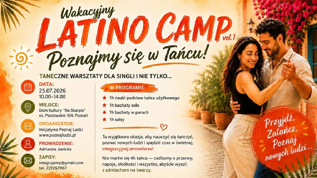 Wakacyjny Latino Camp – warsztaty taneczne