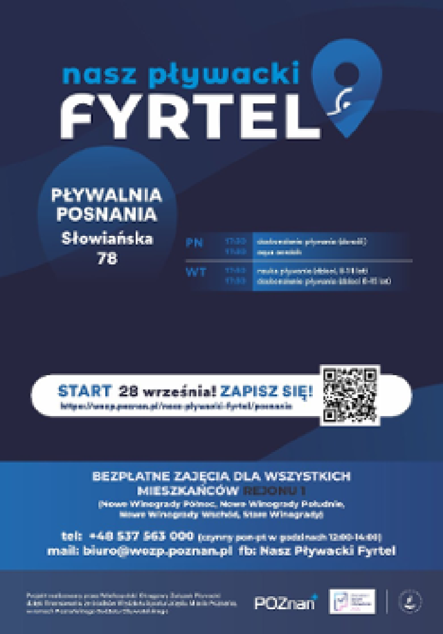 Nasz Pływacki Fyrtel Posnania – bezpłatne zajęcia