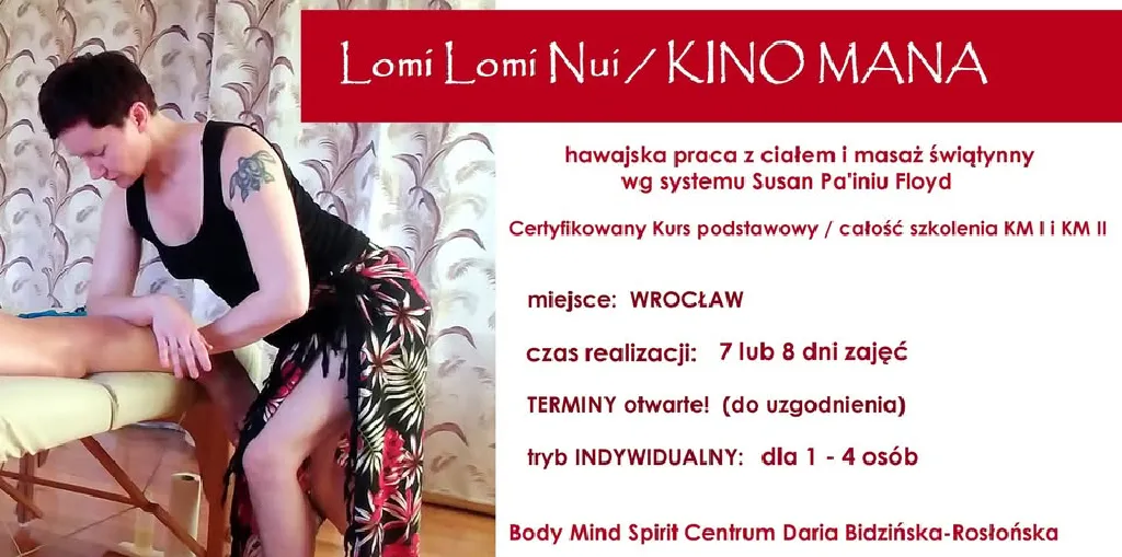 Kurs Lomi Lomi Nui / KINO MANA – szkolenie we Wrocławiu