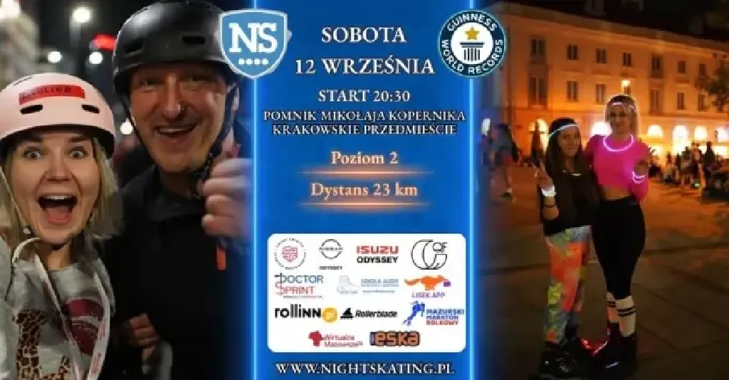 Nightskating Warszawa Shine On Party 2 – przejazd rolkowy