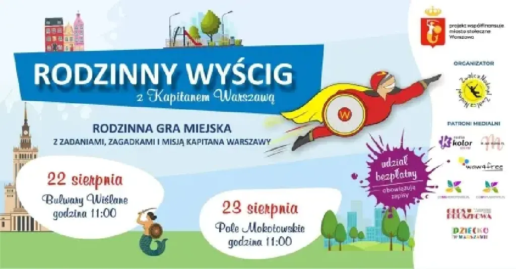 Rodzinna gra miejska z Kapitanem Warszawą