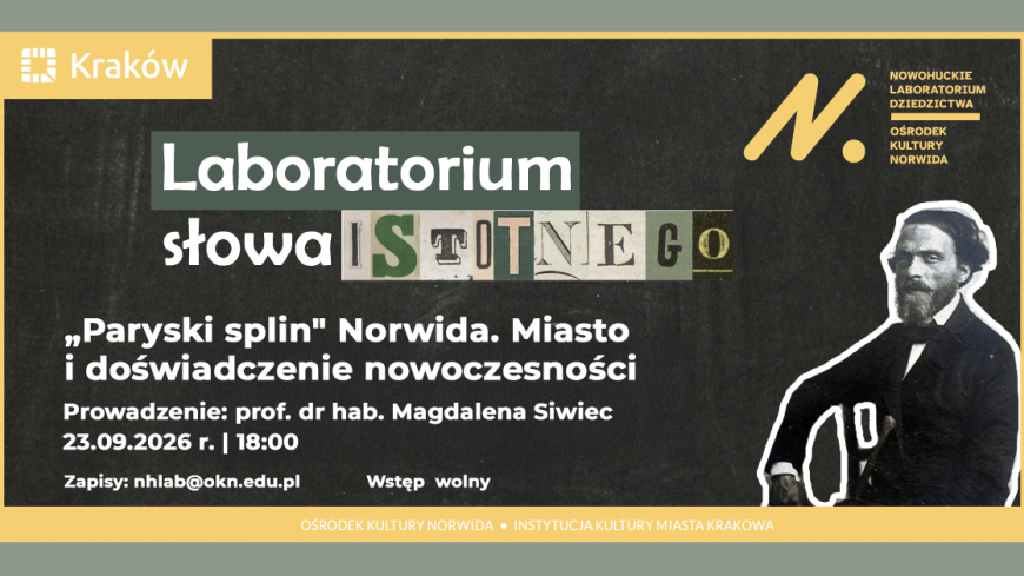 Laboratorium słowa istotnego – spotkanie o Norwidzie