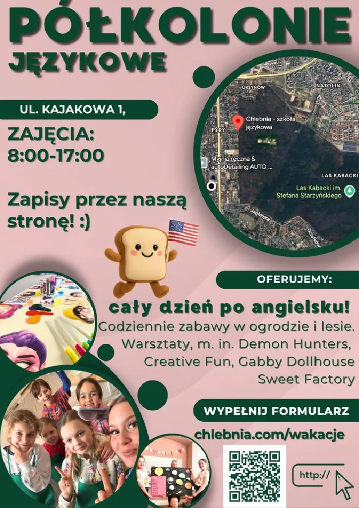 Półkolonie językowe w Chlebni