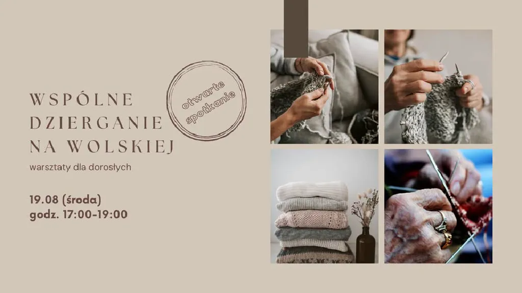 Wspólne dzierganie na Wolskiej