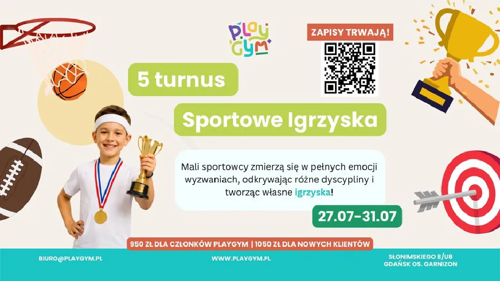 Półkolonie PlayGym – Sportowe Igrzyska