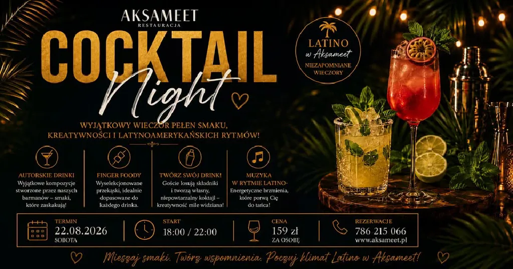 COCKTAIL Night – wieczór z muzyką latino