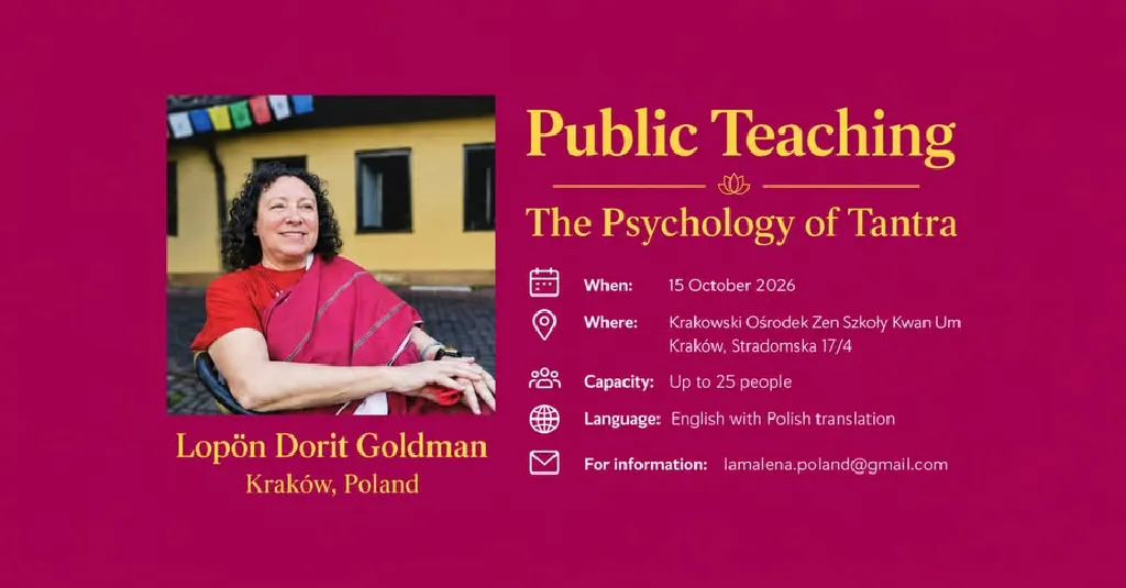 Psychologia tantry – publiczne nauki z Lopön Dorit