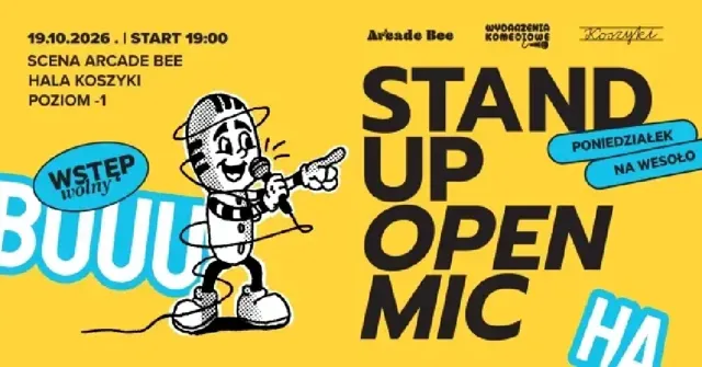 Poniedziałek na wesoło – stand-up open mic w Arcade Bee