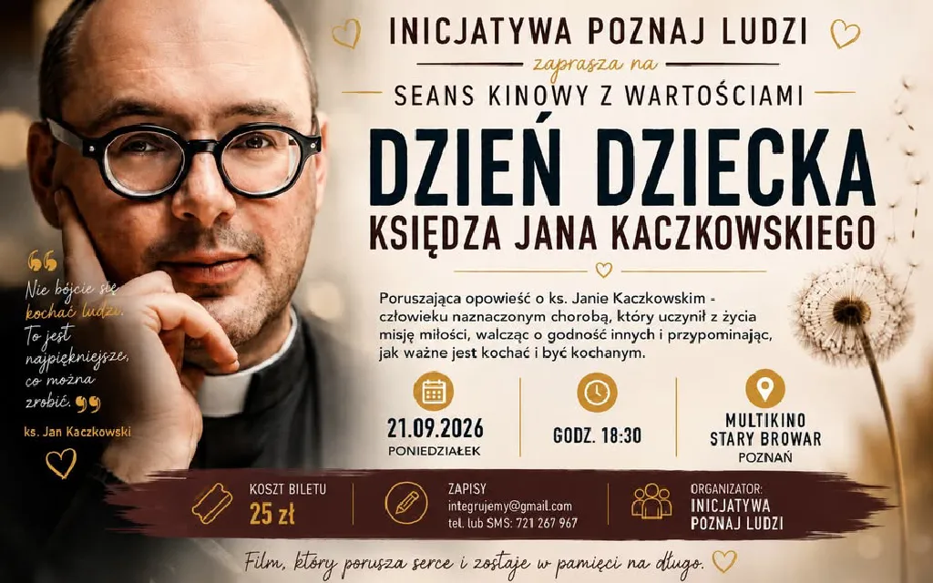 Dzień Dziecka księdza Jana Kaczkowskiego – seans kinowy