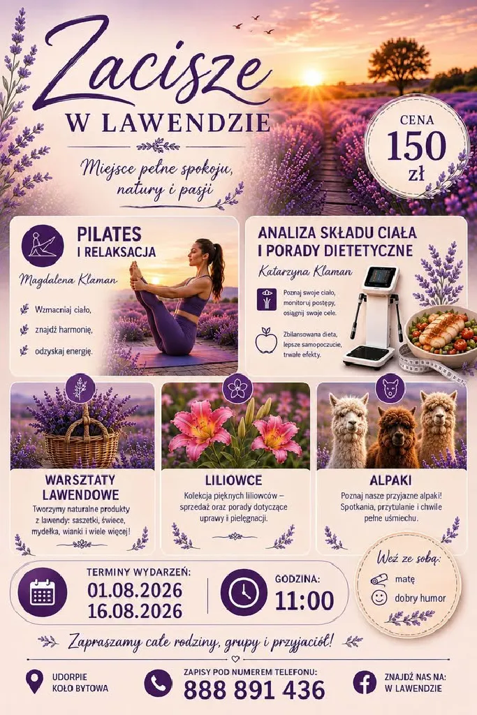 Pilates w Lawendzie – relaks i natura
