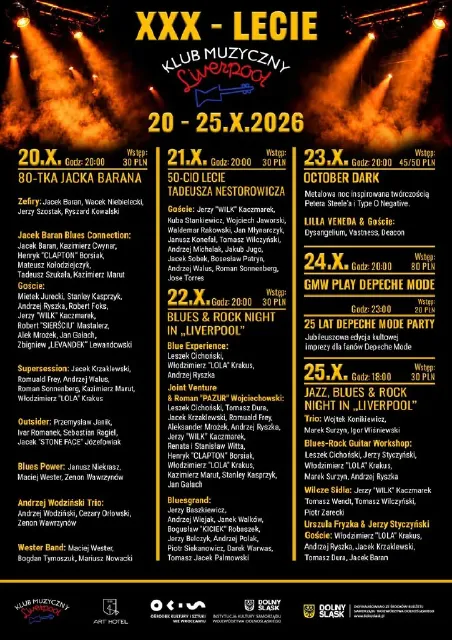 Jazz, blues i rock w Liverpoolu – jubileusz 30-lecia Klubu Muzycznego Liverpool