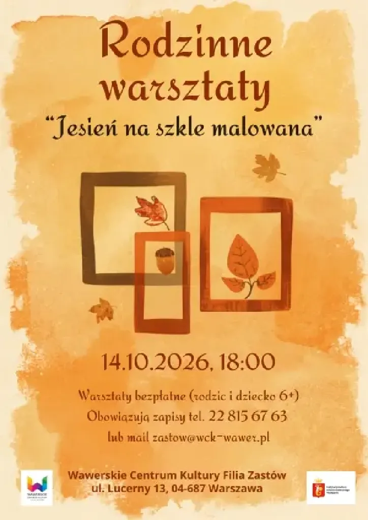 Jesienne obrazy na szkle – warsztaty rodzinne